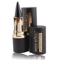 Gratis DHL Miss Rose Professional Eyeliner Cream Long Wear Gel Eyeliner Pen Matte Natuurlijke Sneldrogende voering Make-up