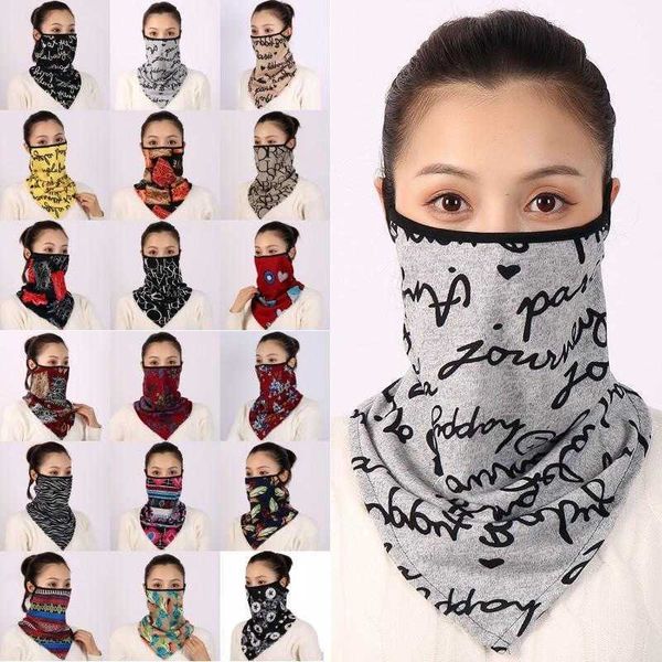 Free Dhl Winter Warm Bandana Ear Loops Ski Triangle Bufanda Hombres Mujeres Neck Gaiters para Dust Wind Outdoor Sports Motorcycle Face Mask 6RGY