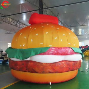 porte gratuite bateau activités de plein air publicité géant gonflable hamburger modèle burger ballon à vendre