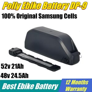 Vrije dienst 52V 17.5Ah Polly Shark Battery Ebike batterijen voor 48V 21AH 1000W 1200W Polly Down Tube Fat Tyre Electric Bike Batteria