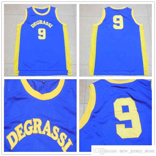 Maillots de film pour hommes, maillot de basket-ball Jimmy Brooks #9 Drake Degrassi Community HS, gilet tout cousu rétro, taille S-XXL