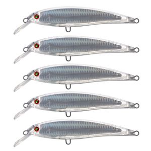 FREE FISHER Appâts de pêche Leurres durs vierges non peints DIY Crankbaits Minnows Popper VIB Crayon Transparent Appâts artificiels Set 240312