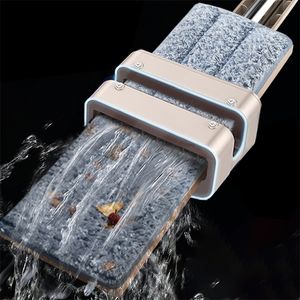 Lavage des mains gratuit Magic Mop Auto-essorage Flat Mop Lazy Home Cleaner Spin automatique 360 Rotation Plancher en bois Ménage Nettoyage T200703