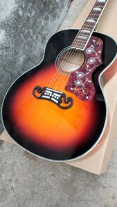 Akoestische elektrische gitaar SJ200 singlecut Vintage Sunburst met Fisherman-pickups, gratis verzending