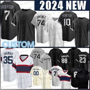 7 Tim Anderson 35 Frank Thomas Baseball Jerseys Luis Robert Jr. Yoan Moncada Eloy Jimenez Andrew Vaughn Dylan Staakt Bo Jackson Gavin Sheets Gregory Santos Oscar colas