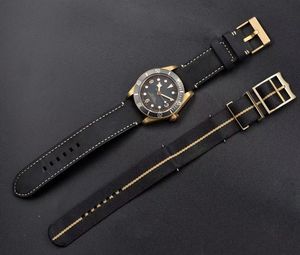 Gratis Nato Band 43mm Bronze Case Aged mannen horloge automatische 2824 beweging 79250BB top kwaliteit V4 saffier kristal horloge casual klassieke horloges