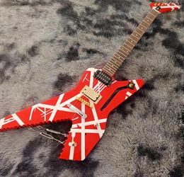 Gratis Randy Rhoads Signature Flying V Duplex Vibrato Electric Guitar Polka Dot Finish Top China Guitar 369