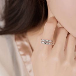 Gratis ring, onbetwiste vrouwelijke stijl, Chinees klein zegelscript, waarschuwingsmotto, ringopening verstelbaar trendy