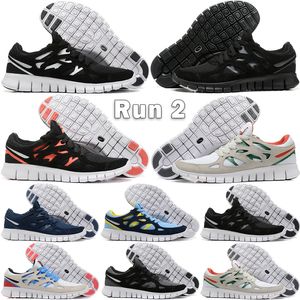 Free Run 2 2s Hommes Chaussures de course Summer Designers Midnight Navy White Gorge Green Cinnabar Black Lime Ice Photo Blue Soft Sole Outdoor Sneakers Taille 40-45