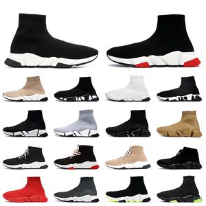 Luxury Speed Trainer Designer Sock Shoes Zapatos de descanso para hombres y mujeres Casual Socks Trainers Black White Knit Loafers Platform Sneakers Size 36-45