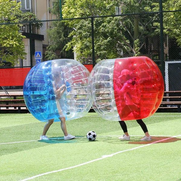 Boule de football bubble de bulle gonflable libre 1,5 m bal balle de pompage 100% tpu matériaux gonflable bubble football pour adulte