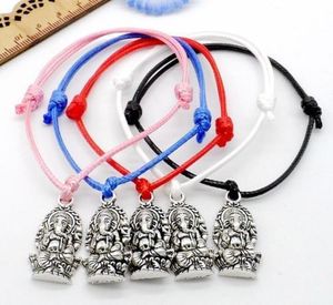 Envío Gratis, 100 Uds., cuerda de Buda, cordón de cera roja de la suerte, pulsera ajustable, nuevo