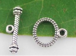 Gratis schip 100 sets toggle classps connectoren voor sieraden maken zilveren accessoires voor DIY armband ketting