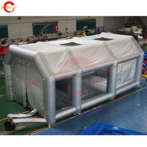 Cabine de peinture gonflable argentée avec souffleur, 10x6x4mH (33x20x13,2 pieds), pour cabine de pulvérisation de voiture, tentes de filtre à Air, tente de Garage, livraison gratuite