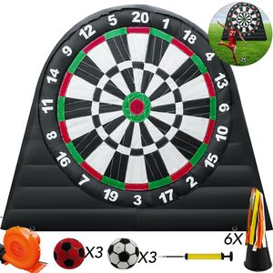 Navire gratuit personnalisé oxford gonflable soccer fléchette de fléchette de football de football dartboard cible des jeux de sport tir à balle collante avec des ventilateurs et des balles