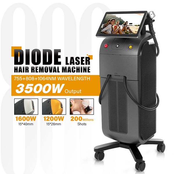Machine d'épilation au Laser à Diode, 755nm, 808nm, 1064nm, pour tous les types de peau, équipement d'épilation des poils à Diode, livraison gratuite