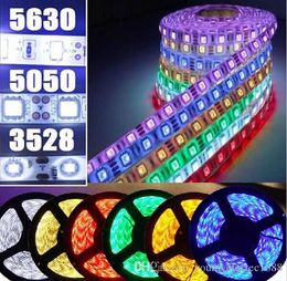 EPACKET LED LIBBON 100M 3528 5050 5630 5730 LED-strips Licht RGB 12V Waterdicht / Niet-waterdicht 5M 300 LED's 5m / Reel White