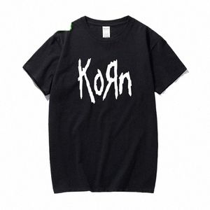 Livraison gratuite hommes t-shirts fi à manches courtes Korn groupe de Rock lettre t-shirt Cott High Street t-shirts chemises de grande taille j254 #