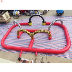 Envío gratis Actividades al aire libre 15x12m (50x40 pies) Con soplador niños pequeños Didi Car Swing cars Pista de carreras inflable Juego de juguetes para la venta-B