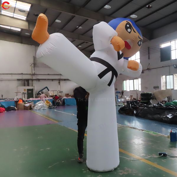 Actividades al aire libre de barco gratis 2.5m 3m 4m (8.2 pies 10 pies 13 pies) Giant Inflable Taekwondo Boxing Man dibujos animados en venta
