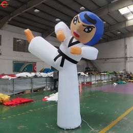 Gratis schip buitenactiviteiten 2m 3m 6m gigantische opblaasbare TaeKwonDo Boxing Man Cartoon te koop