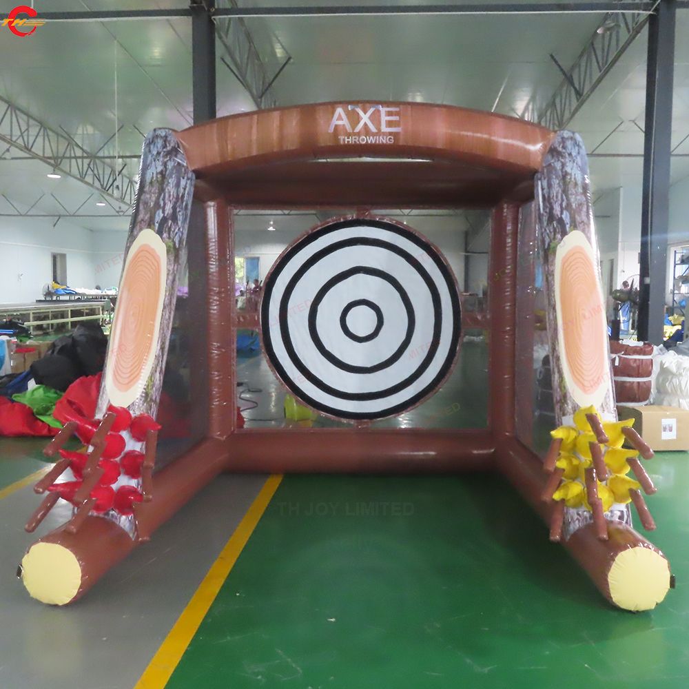Activités extérieures de navires gratuits 3x3x3mh (10x10x10ft) Axe gonflable lance de dart carnival sport gibier à vendre