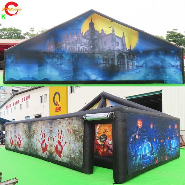 Envío gratis Actividades al aire libre Comercial halloween casa embrujada Eventos de Halloween divertido laberinto inflable para la venta