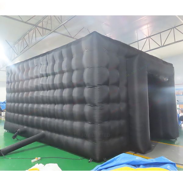 Envío gratis Actividades al aire libre Disco Carpa de cubo inflable Gazebo cuadrado Sala de eventos Big Mobile Portable NightClub Pabellón de fiesta con luz