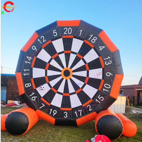 Envío Gratis actividades al aire libre gigante 5mH naranja Diana para dardos inflable comercial volar dardos de fútbol juegos de carnaval en venta