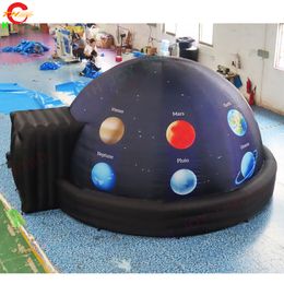 Gratis schip buitenactiviteiten opblaasbare planetarium dome tent draagbare school astronomie 360 projectie zwarte tent te koop