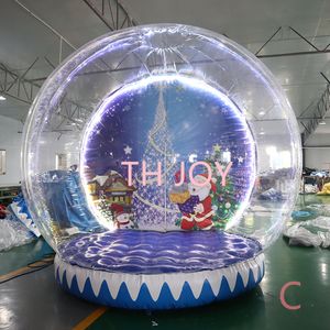 Free ship Advertising Inflatables activités de jeux de plein air 3m-10ft diamètre globe de neige de Noël gonflable sur mesure avec tente de dôme de Noël claire et claire