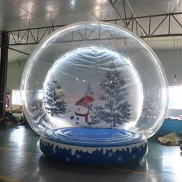 gratis schip buitenspellen activiteiten 4m-13ft diameter gigantische opblaasbare kerst sneeuwbol met licht heldere sneeuwkoepeltent