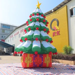 Navire gratuit Publicité Inflatables jeux de plein air activités 8m 26ft gonflable personnalisé arbre de Noël gonflables arbre ballon avec lumière LED pour la publicité