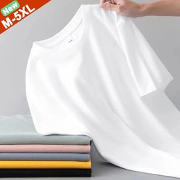 Navire gratuit Tshirts hommes femmes d'été coton mâle mâle à manches courtes décontractées tee-shirt féminin de base tops ordinaires surdimensionnés S5xl 240506