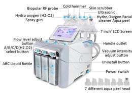 Gratis schip Groothandel 6 in 1 H2O2 Hydrafacial Dermabrasie Hydro Water Microdermabrasie Aqua Peeling RF Skin Scrubber Oxygen Spray