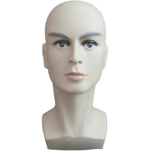 1 stuk mannelijk mannequin manikin hoofdmodel voor glazen doppen pruiken sieraden display houder houder rek lichtgewicht met make -up