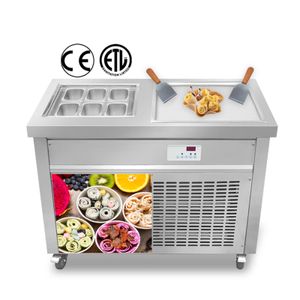Equipo de cocina de envío gratuito ETL CE CHE PLAQUETE 6 cubos de enfriamiento Máquina de helado frito fabricante de yogurt congelado CE EMC LVD