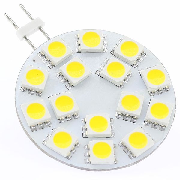 LED G4 Spot Ampoule 15leds SMD 5050 3W AC / DC10-30V Dimmable Blanc 330LM Ships Automobile RV Camper Marine Pendentif Plafond lumineux