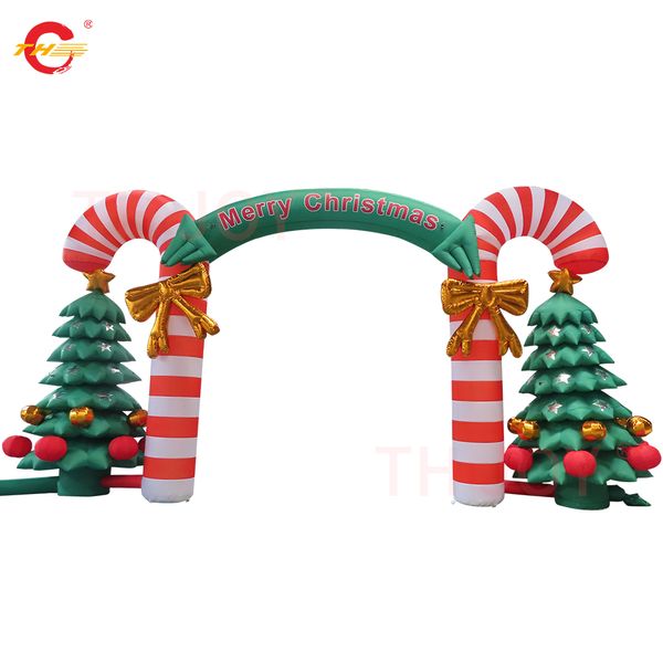 Envío gratis actividades al aire libre 8m 26 pies arco inflable para árbol de Navidad arco de Navidad con bolas para Decoración