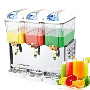 Kolice Envío gratis a la puerta Tanques de 3 * 18L Función de frío caliente Barra de cocina Dispensador de jugo Bebidas congeladas Fruta Hielo Granizado Dispensador de bebidas que hace el fabricante