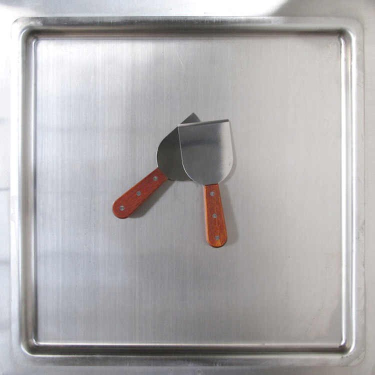Werkzeuge zur Eisherstellung aus Edelstahl 304, gebratener Spatel, Schaufel, Schaufel mit Holzgriff, kostenloser Versand an die Tür