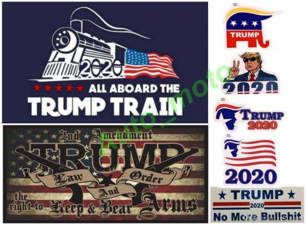 Livraison gratuite 18 types nouveaux styles Donald Trump 2020 autocollants de voiture autocollant de train garder faire de l'amérique un grand autocollant pour le style de voiture véhicule Paster