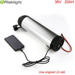 Gratis belasting hoge kwaliteit 36v 20AH elektrische fiets waterkoker batterij Gebruik LG Cell 36V 20AH waterfles batterij met USB-poort