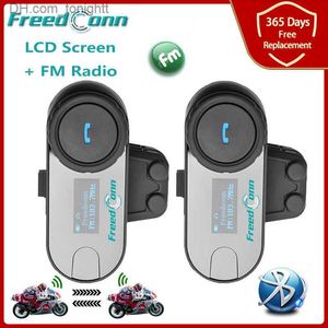 FreedConn T-COM SC Bluetooth Casque de Moto Casque Interphone Moto BT Interphone Écran LCD Communicateur Radio FM Étanche Q230830