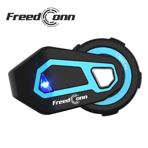 Freedconn T Max Pro Intercomunicador de motocicleta Bluetooth Auriculares para casco 6 conductores BT5.0 1500M FM Interfono con motor Comunicador Auricular Compartir música