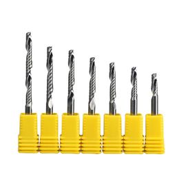 Bevrijdt 5A carbide enkele fluit inch vingerfrees voor houtbewerking gereedschap aluminium snijgereedschap cnc frees Hout frees