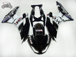 Kit de carénage personnalisé gratuit pour KAWASAKI Ninja ZX-6R 09-12 ZX6R carénages noirs WEST ZX 6R 636 ZX636 2009 2010 2011 2012