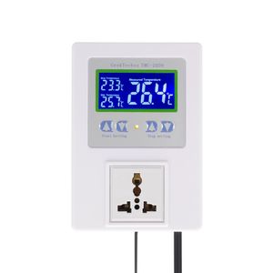 Freeshiping Nouveau régulateur de température intelligent numérique Régulateur thermique précâblé avec capteur Thermostat Commutateur de commande de refroidissement / chauffage