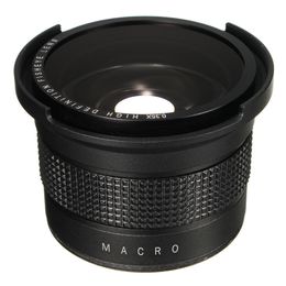 Freeshippig 0.35X Objectif Macro Fisheye Super Grand Angle 58mm Pour Canon EOS 700D 650D 600D 550D 1100D 1200D 760D 70D Rebel T6i T5i Avec 18-55mm