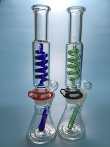 Bevriesbare 11 Inch Hoogte Beker Bong Diffuus Downstem Booreiland Condensor Spoel Glazen Waterleidingen Bouw een Bong Met Kom